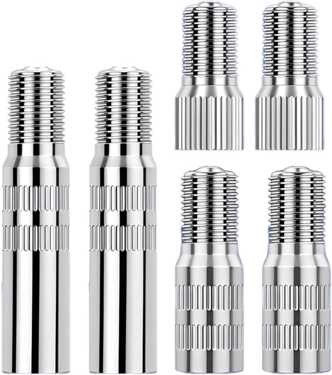 6 stuks ventielverlenging, ventielverlenging, autoventiel 19, 27, 39 mm, autoventielverlenging, adapter voor e-scooter, auto, vrachtwagen, motorfietsen enz