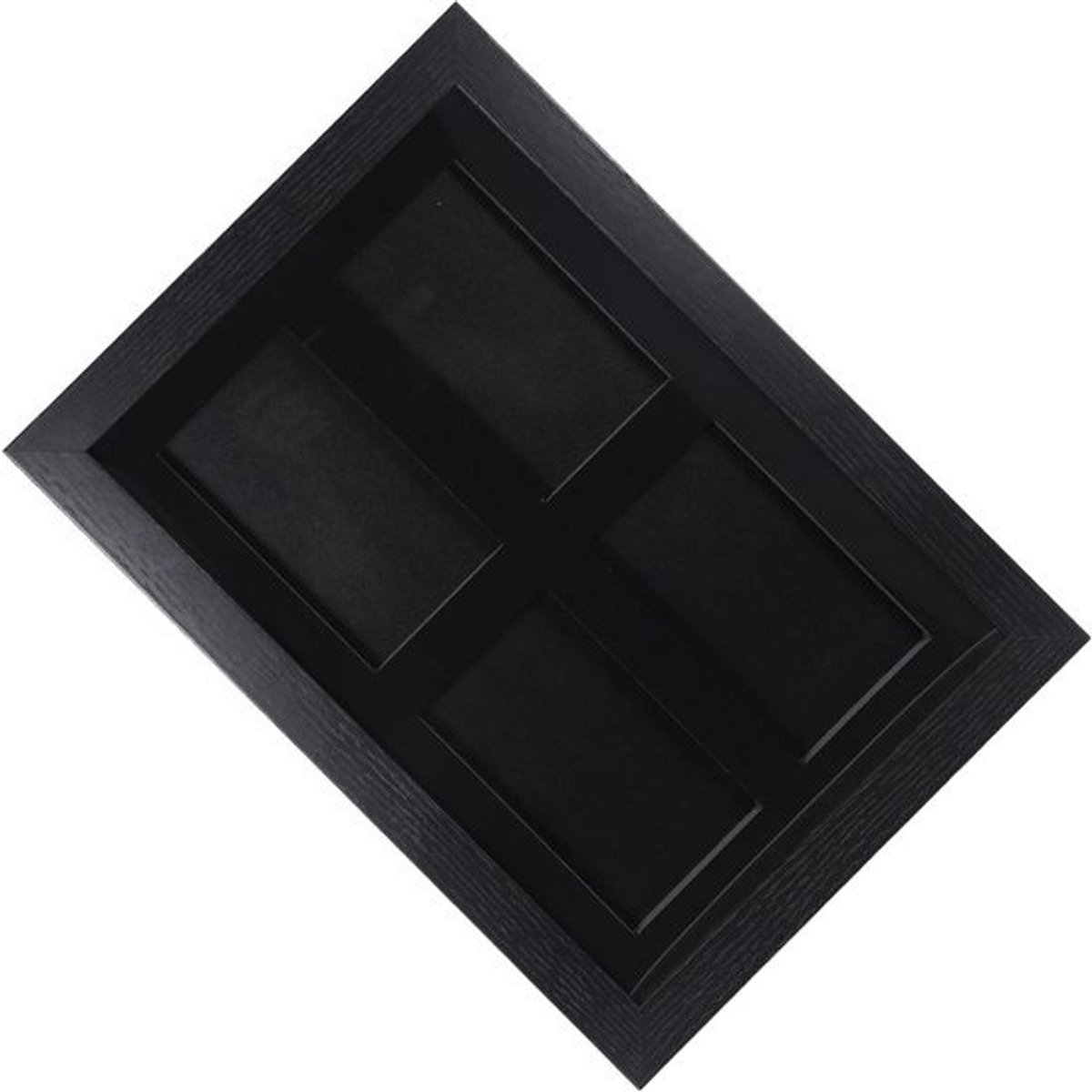 Kaartendisplay Frame - Wandrek Kaarten - Verzameling Tonen - Snel Wissel Mechanisme - 39 x 28 x 3 cm - Zwart