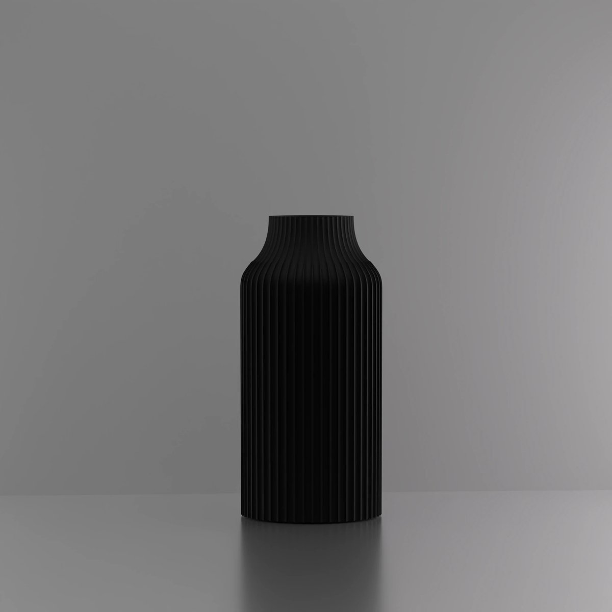 3d-gezellig Harmonie - Vaas - Zwart - Maat 25 cm - 100% gerecycled PLA (bioplastic)