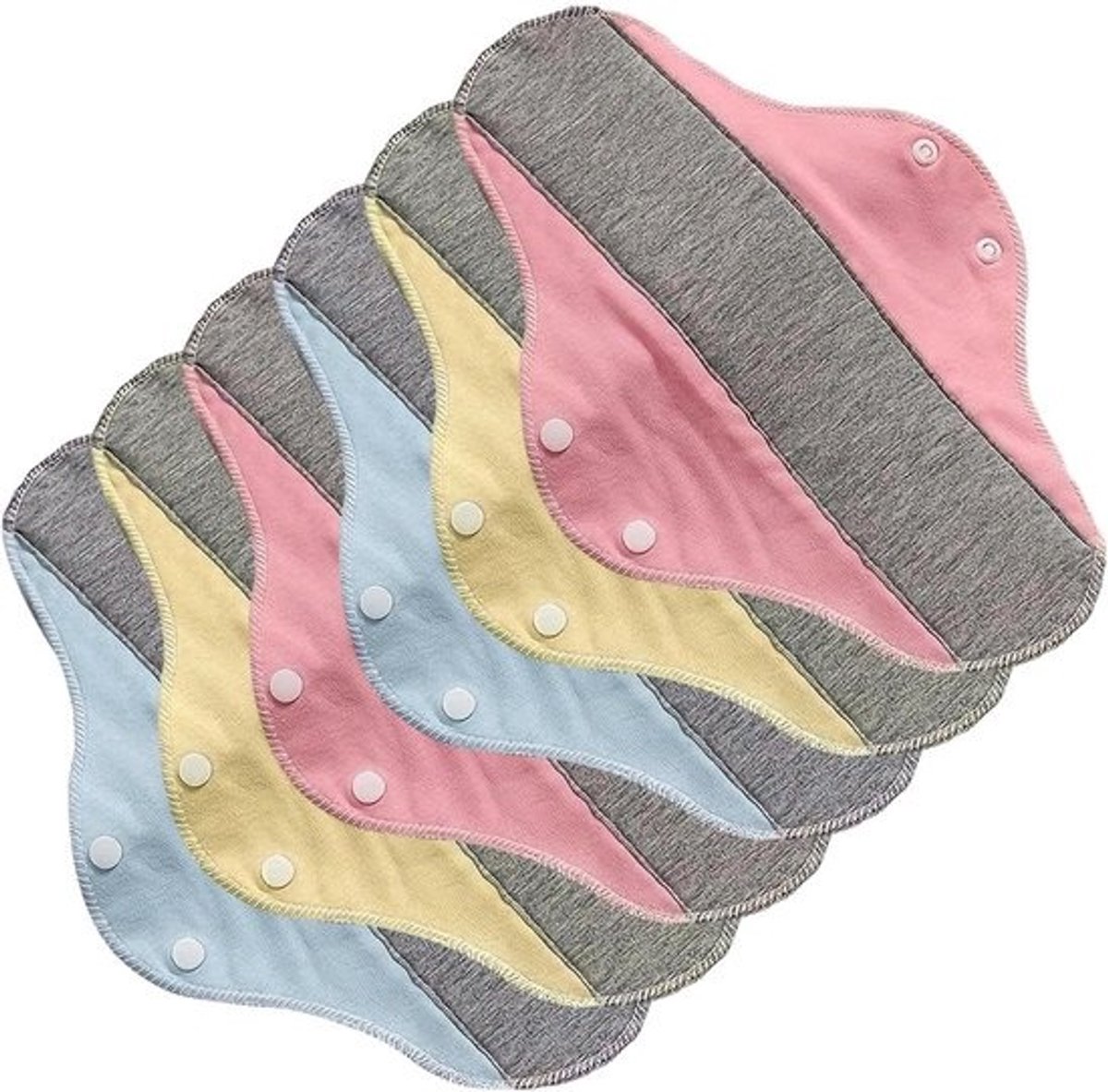 Herbruikbaar Maandverband Voor Vrouwen,6 Stuks Lekbestendig Wasbaar Ademend Maandverband,Wasbaar Menstruatieverband - Voor Ouderenzorg Postpartum Herstel Dagelijks Thuis Binnen Buiten Reizen