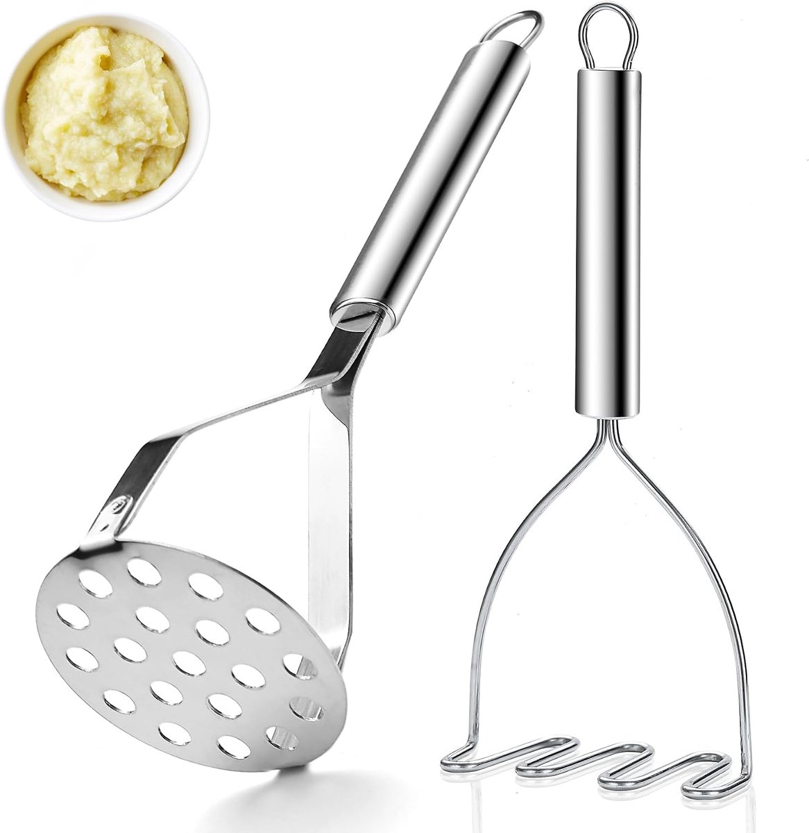 do ziemniaków ze stali nierdzewnej 2szt, tłuczek do puree ziemniaczanego narzędzie kuchenne, trwałe puree ziemniaczane tłuczek przybory kuchenne