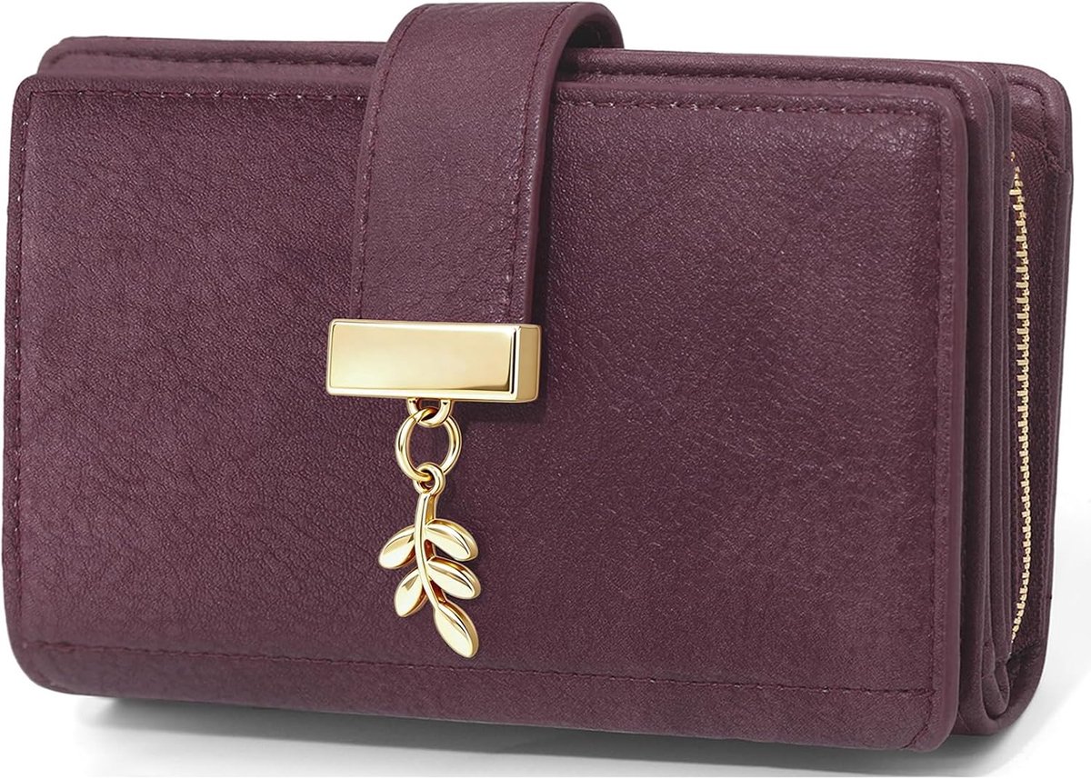 Portemonnee dames pochettes et clutches medium, bordeaux., 14,6 x 9,5 x 3 cm, Retro