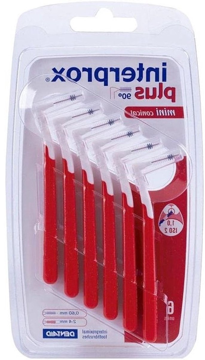 Interdentale Borstels - Tandenragers - Tussenruimte Reinigen - Hygiënisch Bruikbaar - 12x 6 Stuks - Rood