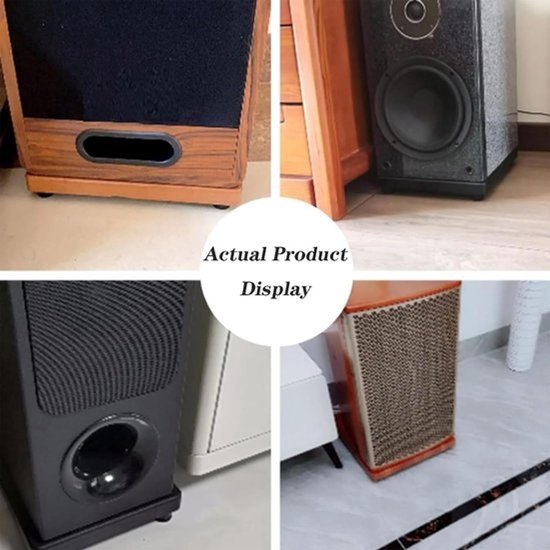 Subwoofer Speaker Stands - Audio Riser Platform - Verbeterde Audio Kwaliteit - Isolerende Basis Stabiliteit - 35x35cm - Zwart Mat — afbeelding 3