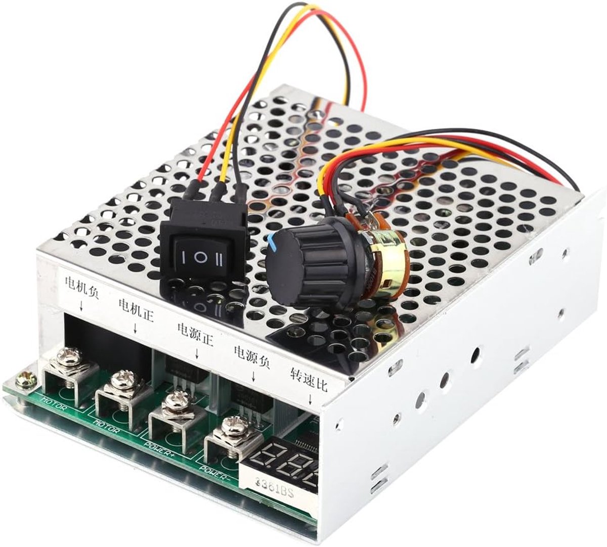 Dailygoods- Cruise Control - DC Motor Schakelaar 10V-55V - 60 Ampère - Snelheidsregelaar - Omkeerschakelaar - Display voor Snelheid
