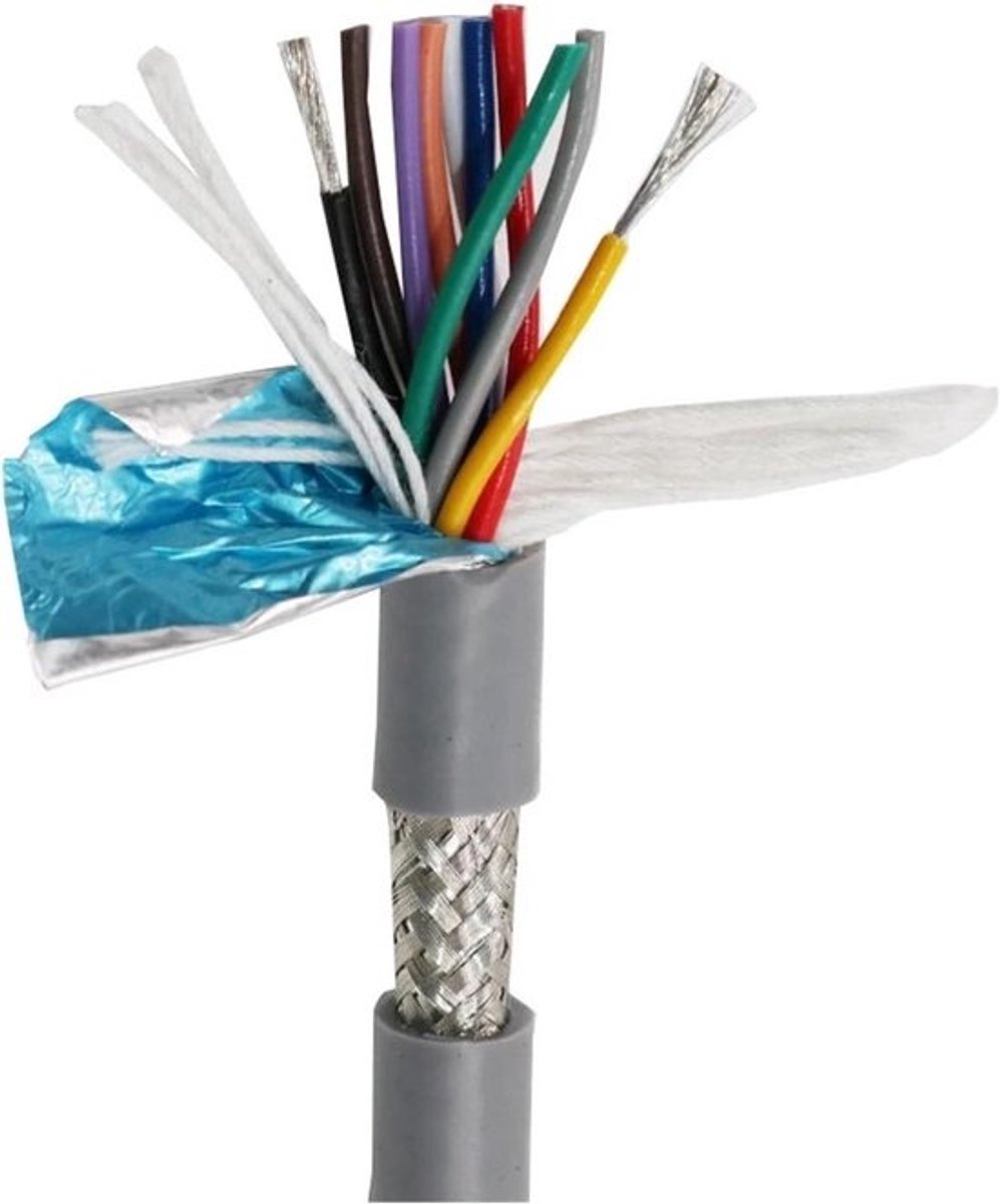 Afgeschermde Kabel - Sleeplijn PVC Draad - Industriële Toepassingen - Corrosiebestendig PVC - 1 meter - Zwart