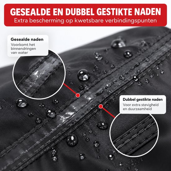 Bakfietshoes Voor Grotere / Elektrische Bakfiets (met huif) - Red label o.a. bestemd als: Babboe hoes : Cruiser hoes : Dolly hoes : Vogue hoes : Urban Arrow Family hoes tot 250 cm van Bakfiets — afbeelding 2
