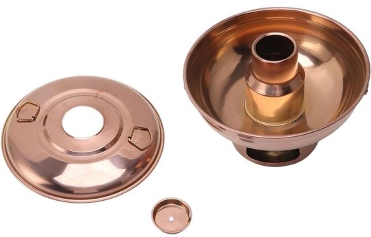 Hete Pot - Kookpan Soepketel - Gezellig Eten - Eénpersoons Gebruik - 23 cm Diameter - Roségoud