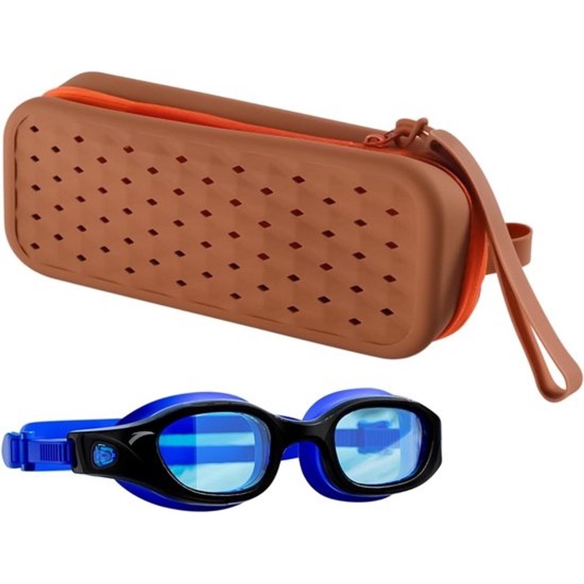 Hoes voor zwembrillen - Siliconen etui - Beschermende opslag - Verbeterde waterafvoer - 195 x 75 x 5 cm - Bruin