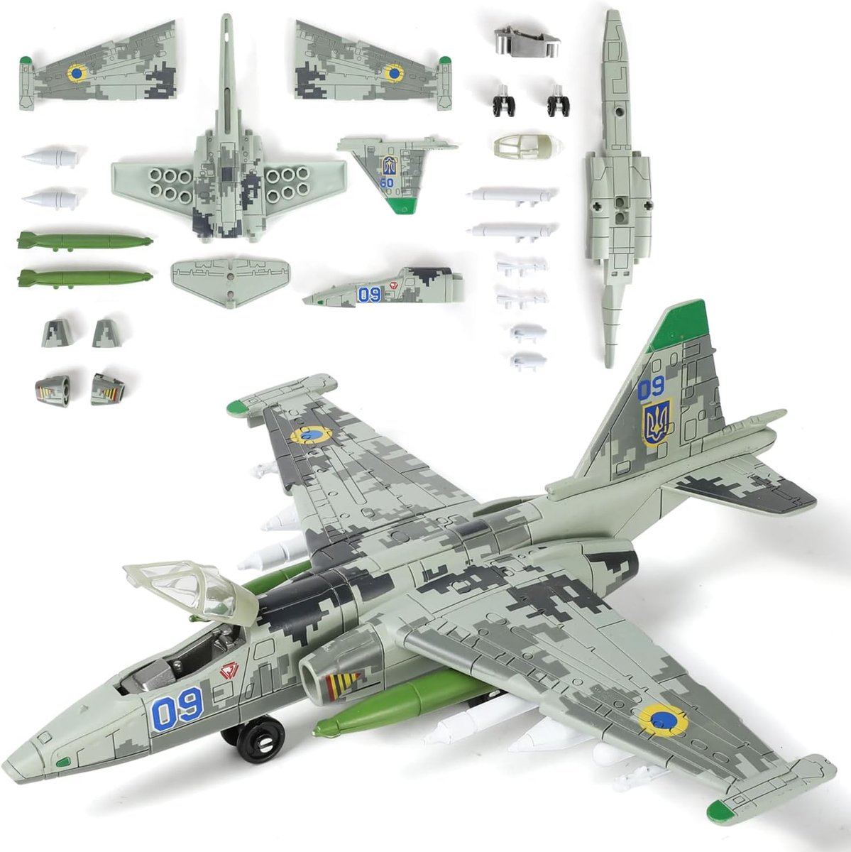 SU-25 Frogfoot op schaal 1:72, zeer gedetailleerde plastic bouwset, nauwkeurige replica met lakschema, geselecteerd cadeau van de verzamelaar voor volwassenen