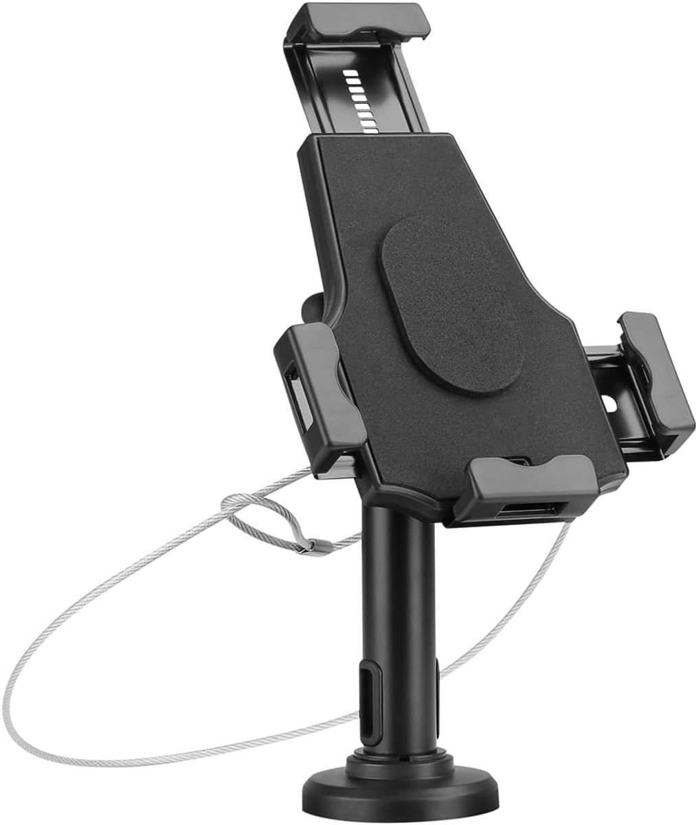 myWall 2-in-1 tablethouder, HT32L, universele verstelbare houder met diefstalbeveiliging, voor wandmontage of als tafelstandaard, geschikt voor de meeste apparaten van 7,9 tot 10,5 inch