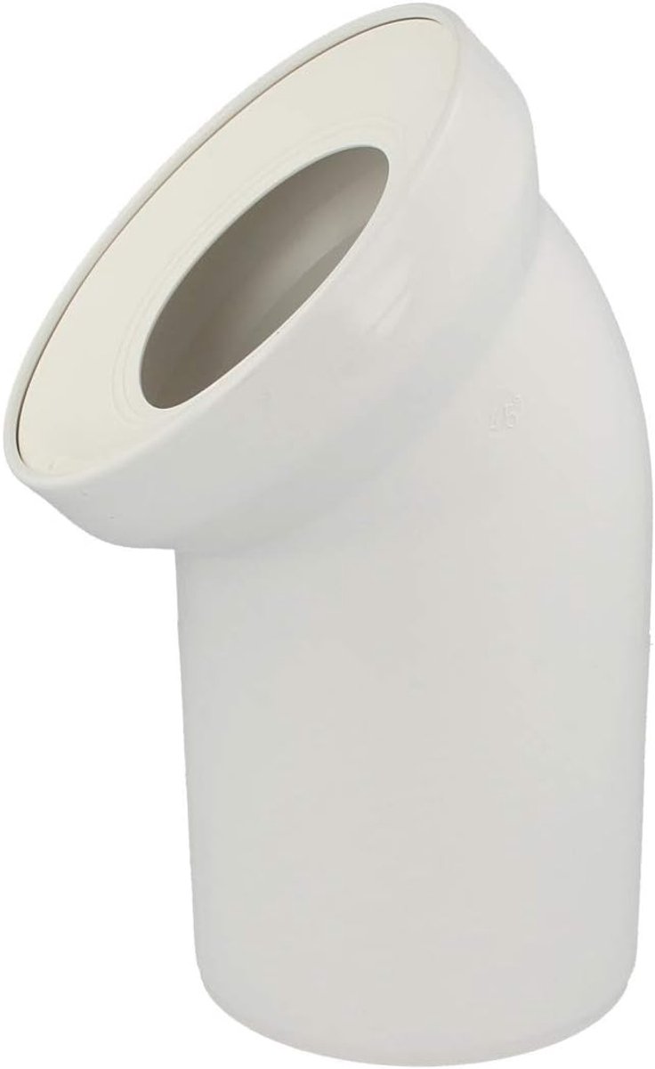WC-aansluitboog 45gr DN100 wit