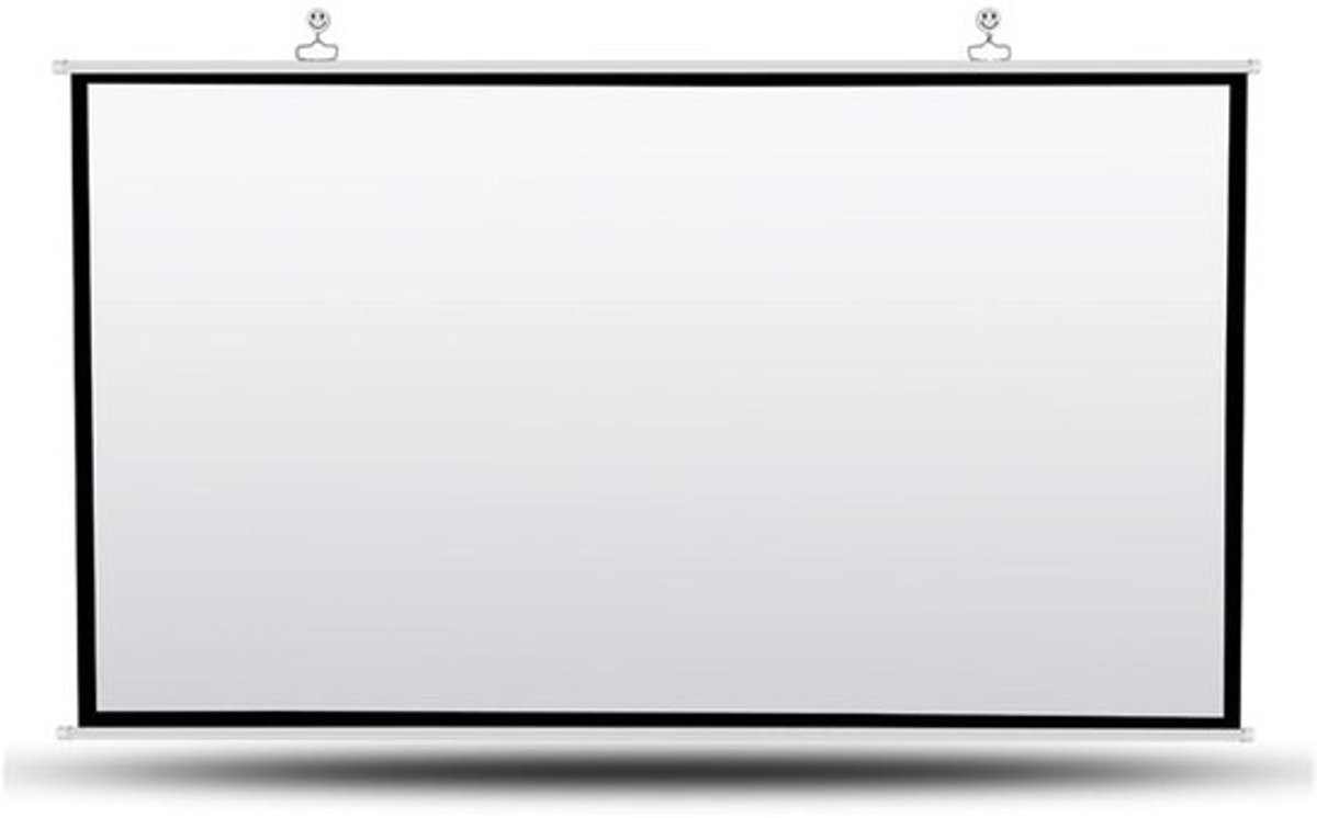 Projectorscherm Doek - Film Scherm - Thuisbioscoop Creëren - Draagbaar Ophangsysteem - Tot 120 Inch - Wit