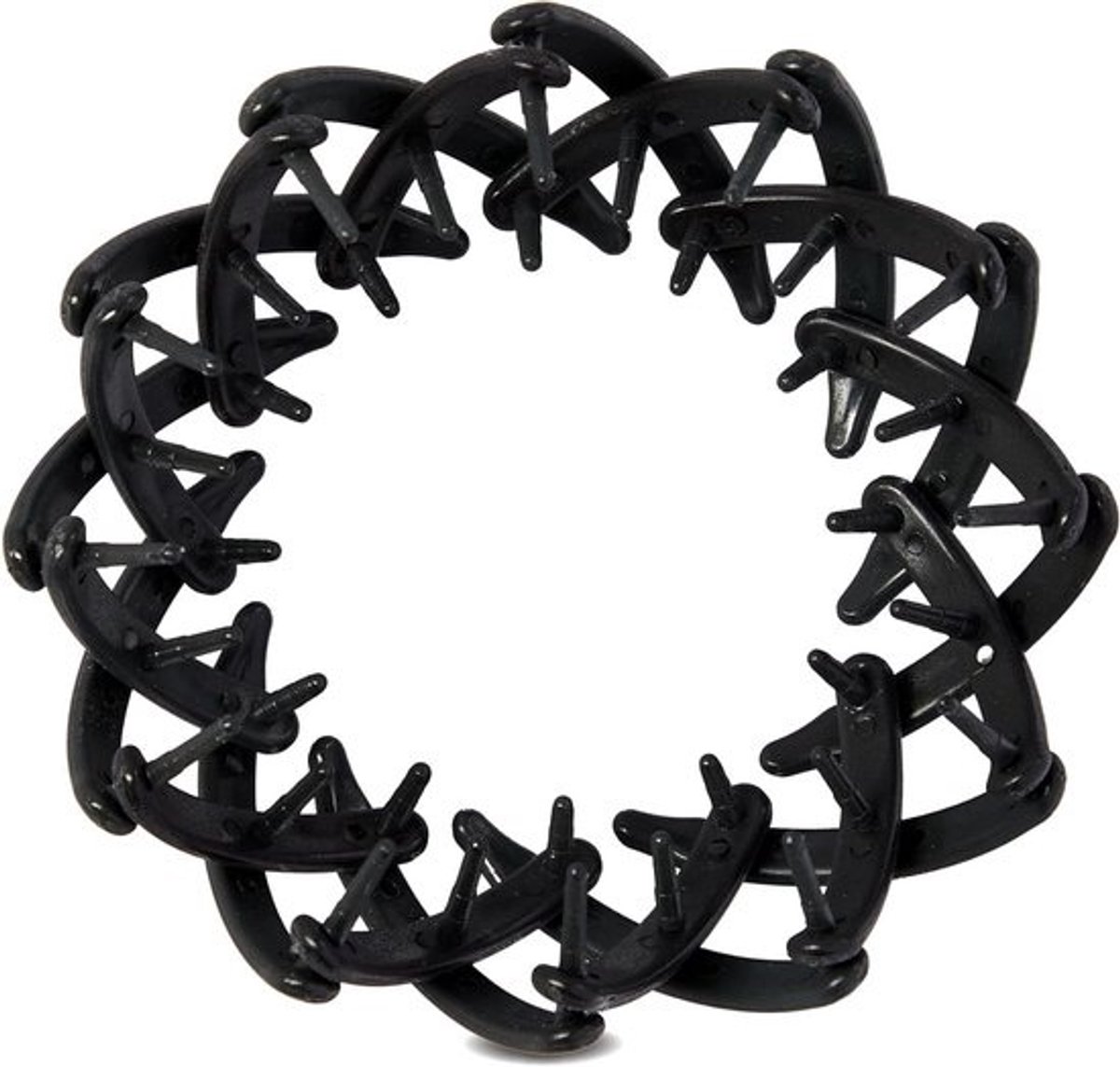 Spiraal haarclip - Haarspeld - Zacht haar stylen - Antislip design - 4.5 cm - Zwart