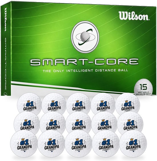 Golfballen Best Grandpa - Opa Golf Cadeau - 15 stuks - Wilson - Bedrukte Golfballen van Wilson — afbeelding 4