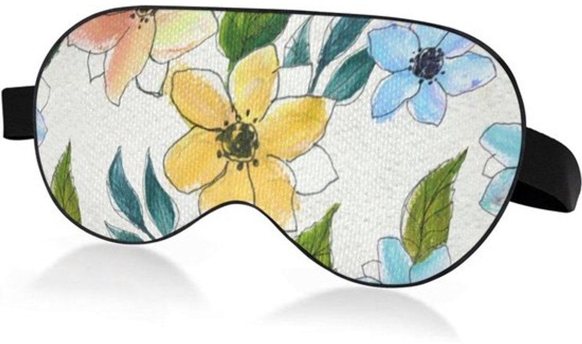 Gekleurde Bloemen Slaapmasker - Oogmasker Lichtblokkerend - Verbeteren Slaapkwaliteit - Geen Druk Op Ogen - 24.13 x 9.91 cm - Gekleurd