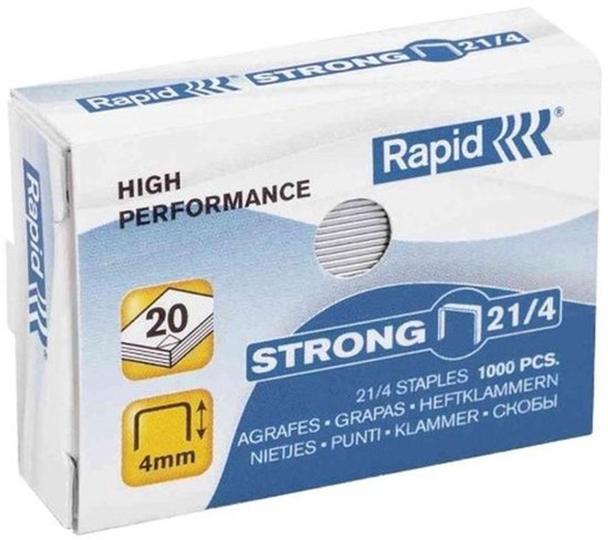 Rapid hechtnagels 21/4, verzinkt, inhoud: 3 x 1000 stuks