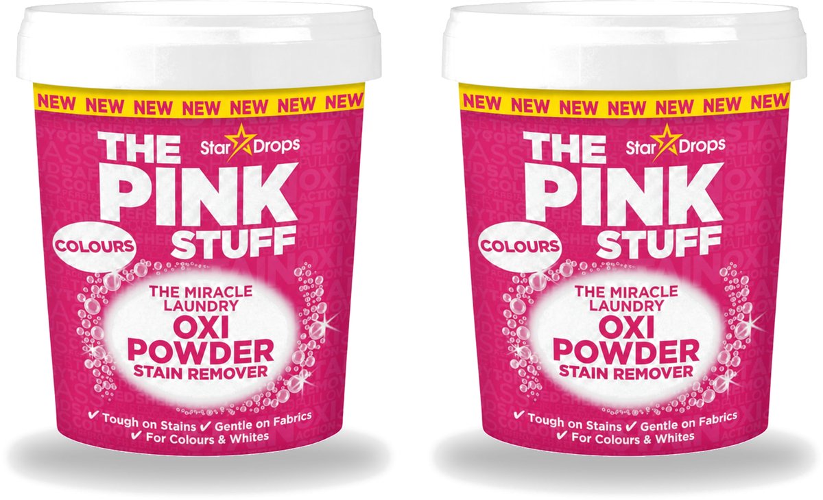 2 x The Pink Stuff - Vlekverwijderaar - Voor Bonte Was - 1kg - Voordeelverpakking - 2 stuks