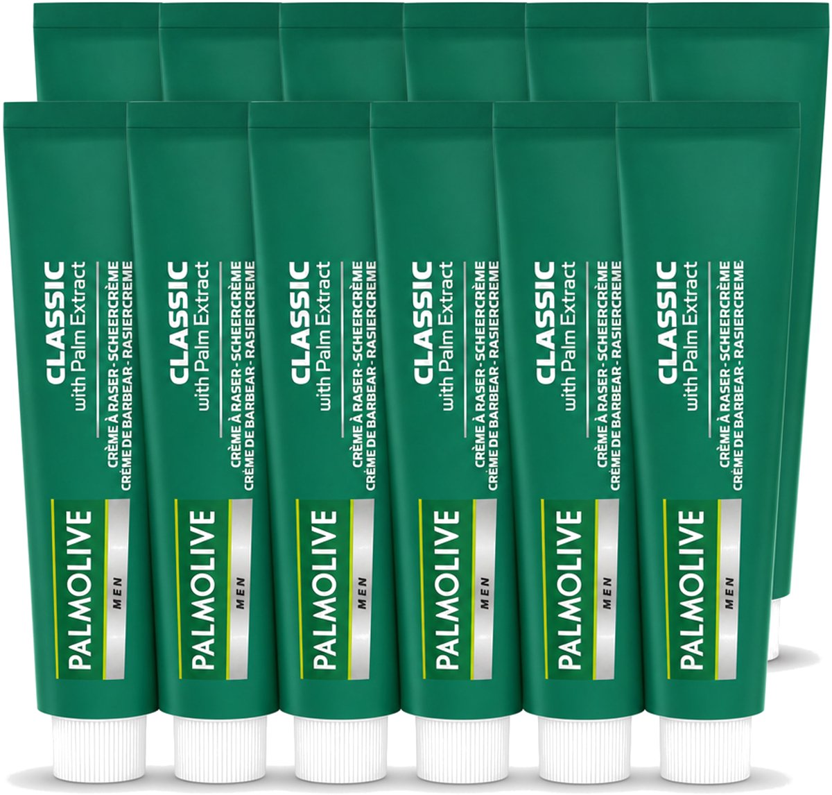 12 x Palmolive Men - Scheercrème - Classic - Verzorgend & Fris - 100 ml - Voordeelverpakking - 12 stuks