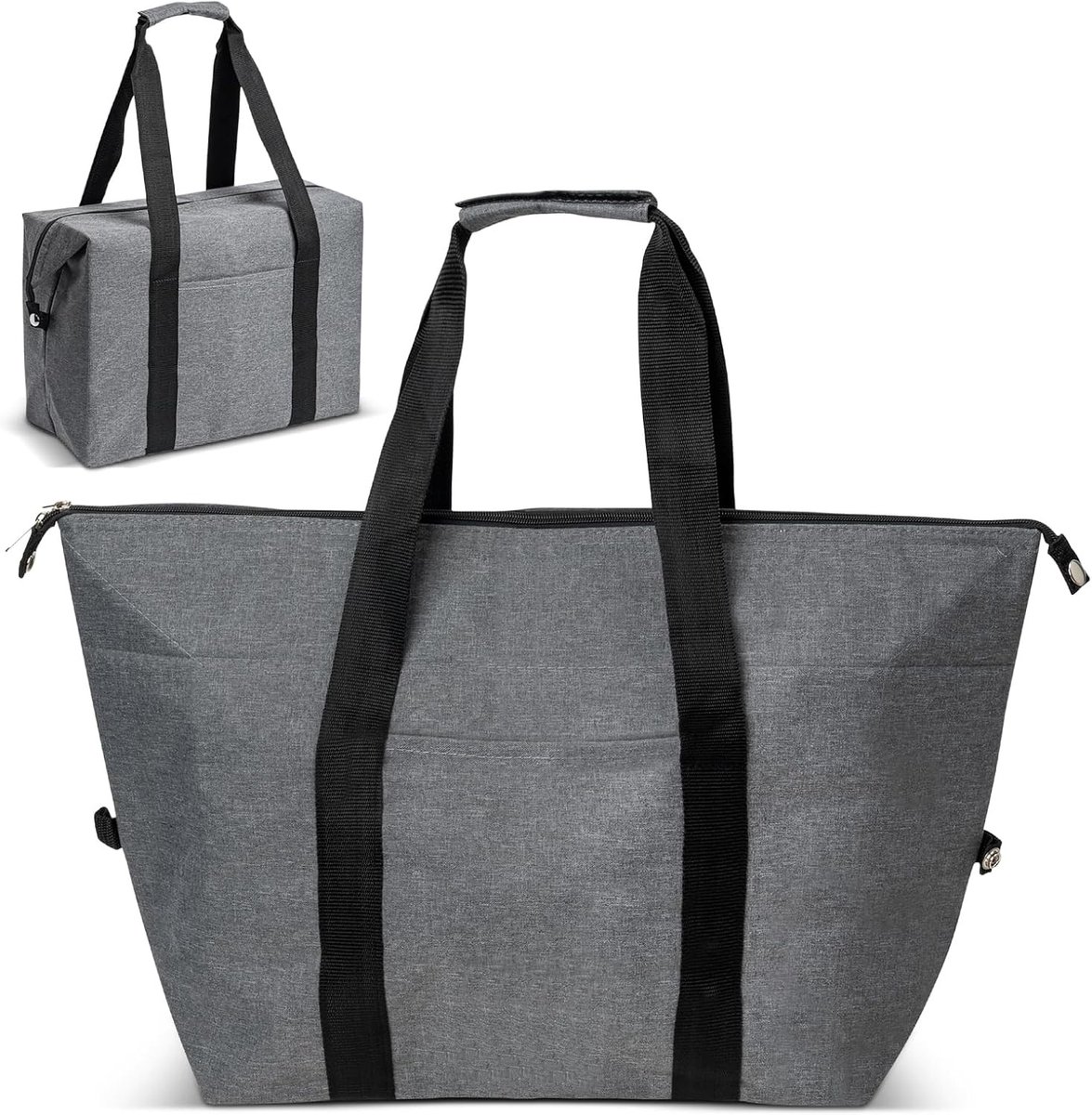 Grote Koeltas met Schouderbanden, Vouwbare Thermische Lunchtas voor Werk, Reizen en Picknick