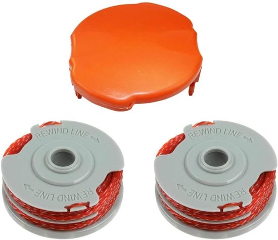 Spoel, 2 stuks spoel lijn voor Flymo Contour 500 Power Plus 500 & 500XT met spoel cover — afbeelding 2