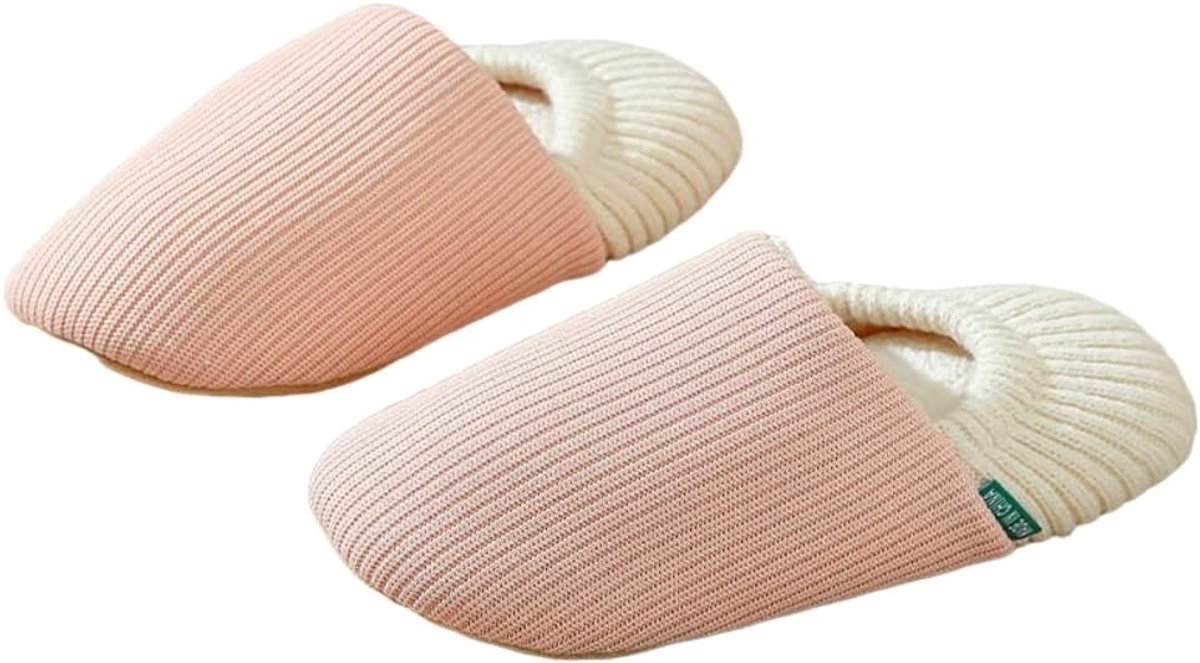 Dames slippers maat 37-38 - Winterslippers - Zacht en lichtgewicht - Elastische hiel - Antislipzool - Comfortabele pantoffels voor thuis - Roze