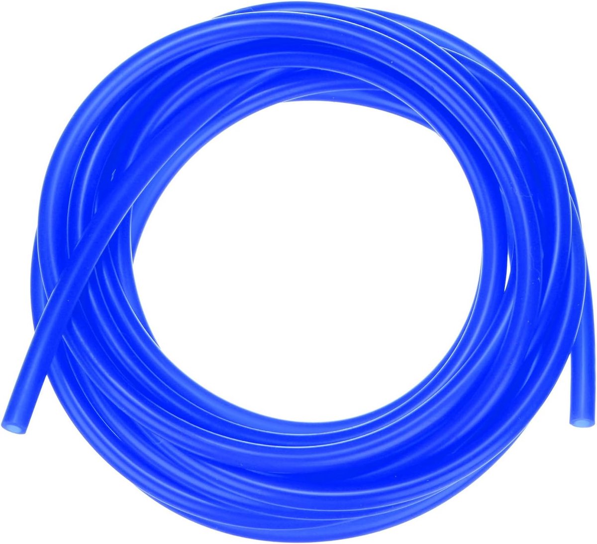 METERXITY Siliconen buis, 1/8" (3 mm) ID x 3/16" (5mm) OD siliconen rubberen vacuümbuis, 10ft (3 M) hoge temperatuur waterluchtslangpijp voor pomp/vloeistofoverdracht, thuisbrouwen/wijnmaken [blauw]