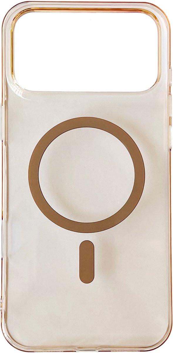 Casemania Hoesje Geschikt voor Apple iPhone 18 Pro Max - Bruin - Minimalistic Kristalhelder Back Cover Geschikt voor MagSafe - Draadloos Oplaadbare Telefoonhoesje
