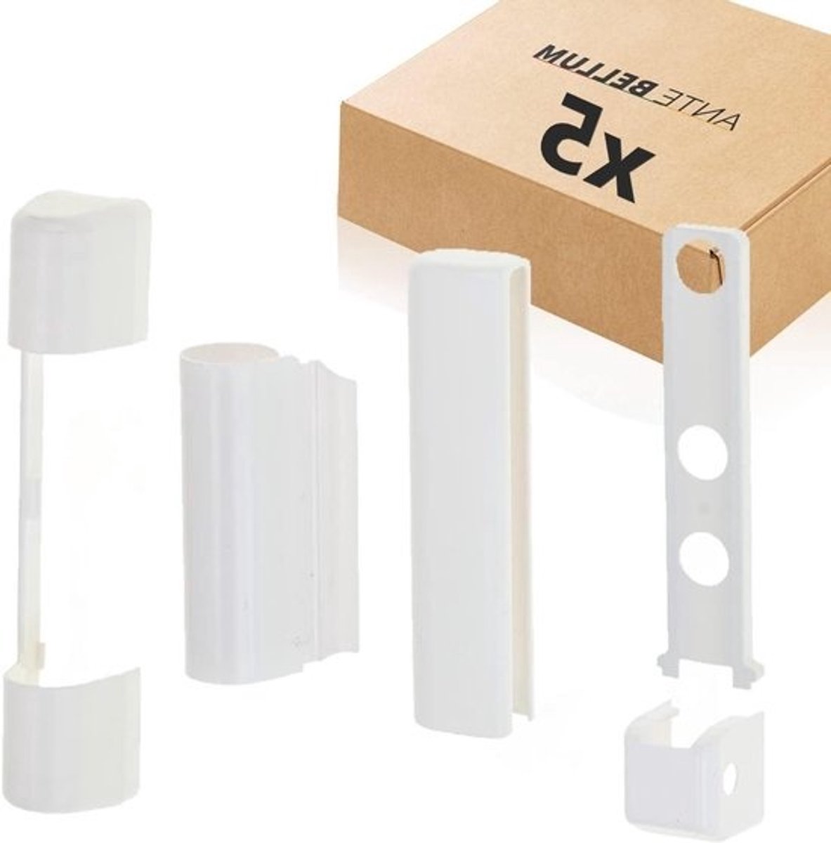 PVC Bandafdekkingsset - Kunststof Doppen - Raam Afwerking - Universele Pasvorm - 5 Stuks - Wit