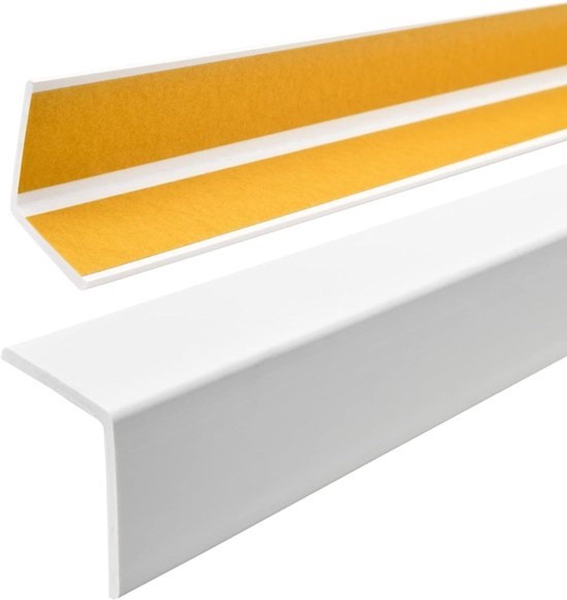 Hoekprofiel PVC - Randbescherming Profiel - Muren Beschermen - Zelfklevend Elastisch - 50 x 50 mm 150 cm - Wit