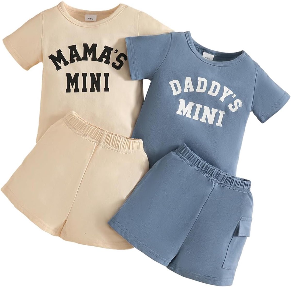Zomerkleding voor baby's en kinderen, korte mouwen, mini-dinosaurussen en beren, mouwloos T-shirt met strepen en shorts