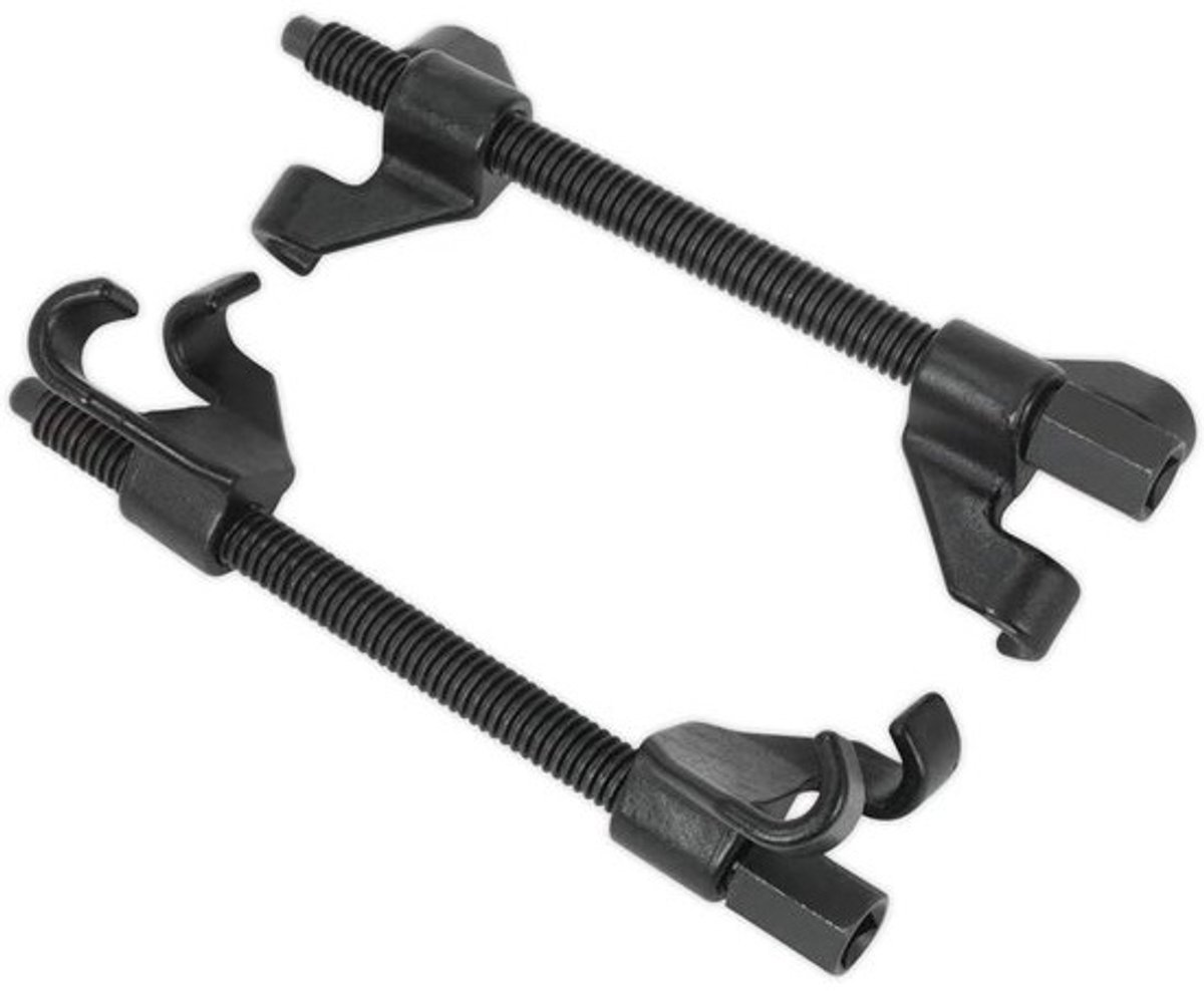 Veercompressor Set - Schroefveer Spanner - Ophanging Repareren - Gehard Staal - 230 mm - Zwart