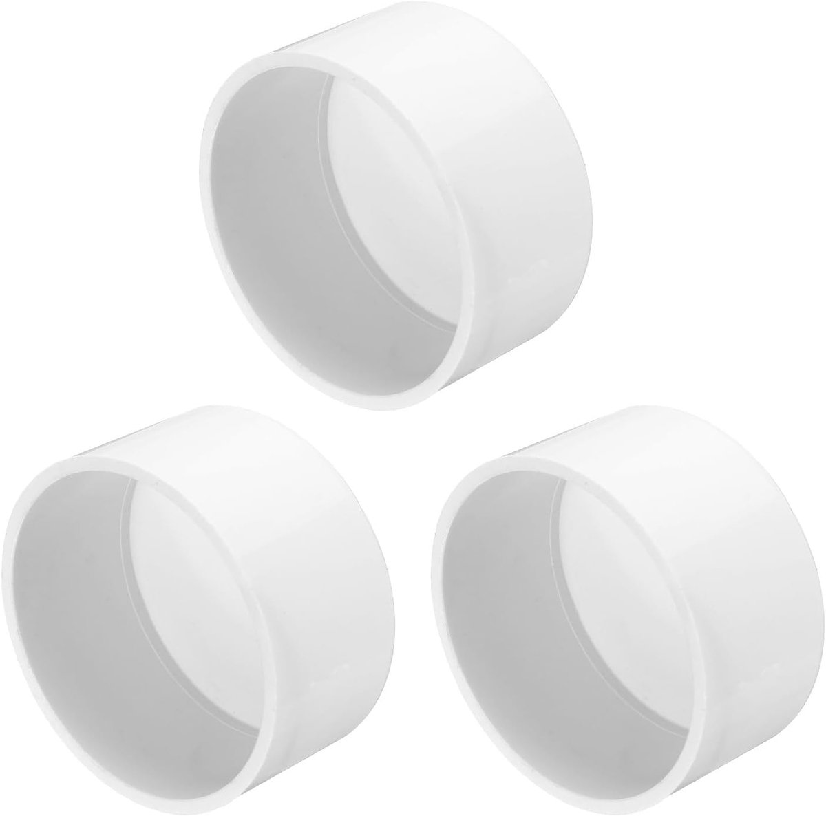 Zelfklevende doppen van pvc voor buis, 75 mm buisverbinder, kleefmof, verloopstuk voor tuin, boerderij, irrigatie, waterbuis, 3 stuks, wit