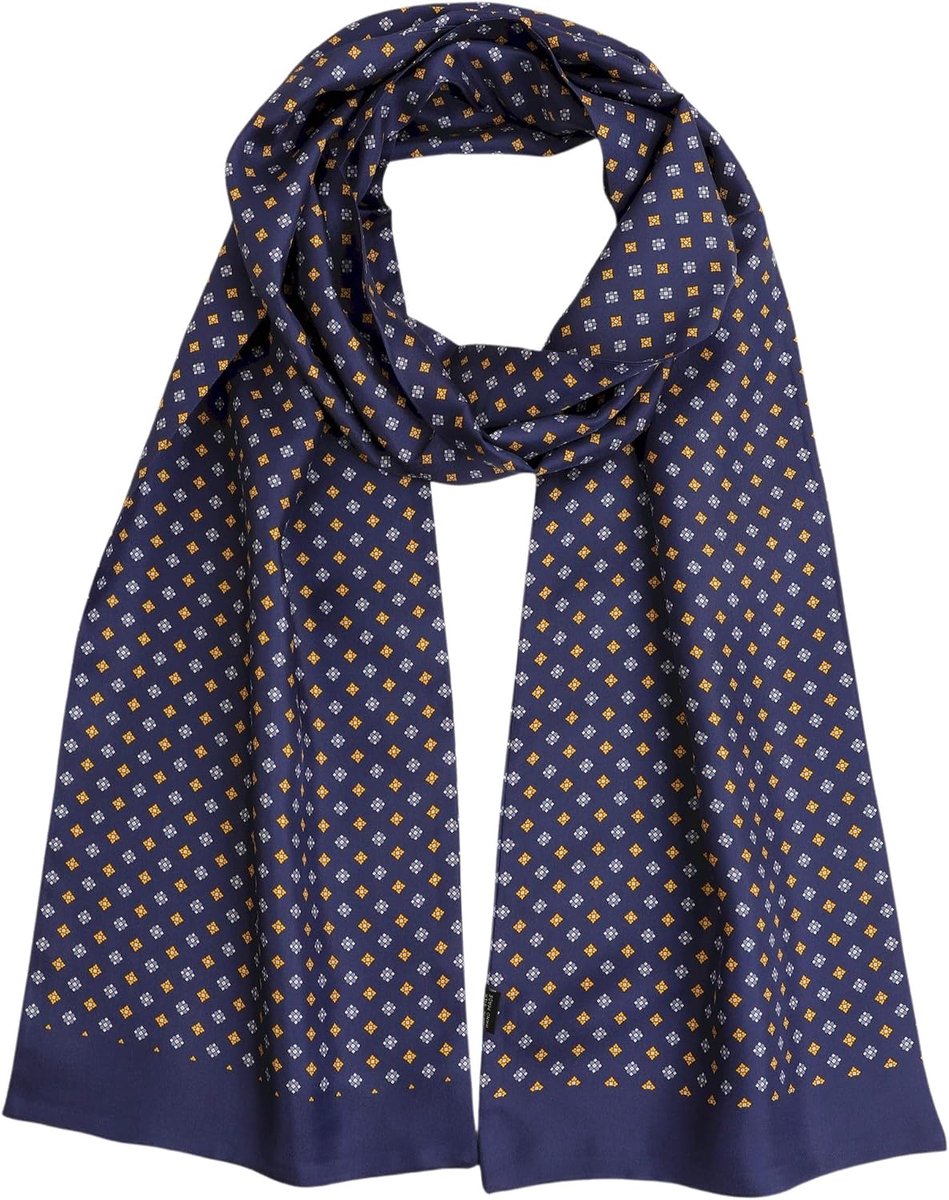 Herensjaal van 100% zijde, dubbellaags, 170 cm, lang, elegant, klassiek voor feestelijke zaken