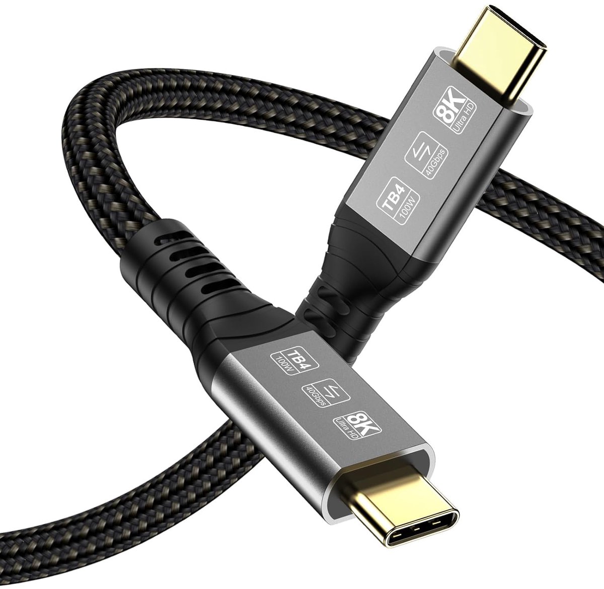 C Thunderbolt 4 Kabel 1M, 40Gbps High Speed Type-C Cable
