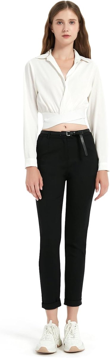 Jurkbroek voor dames, casual stretchbroek, katoenen werkbroek voor dames, slim fit voor professioneel gebruik