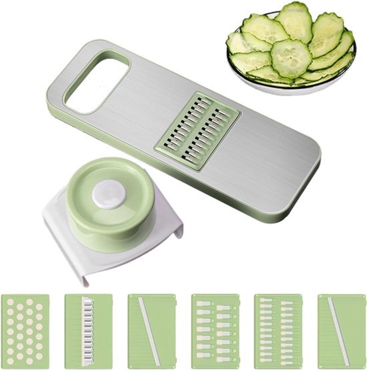 Groente Snijmachine - Keukenrasp Hakker - Snel Groenten Snijden - 360 Bescherming - 301 x 123 x 77 cm - Groen