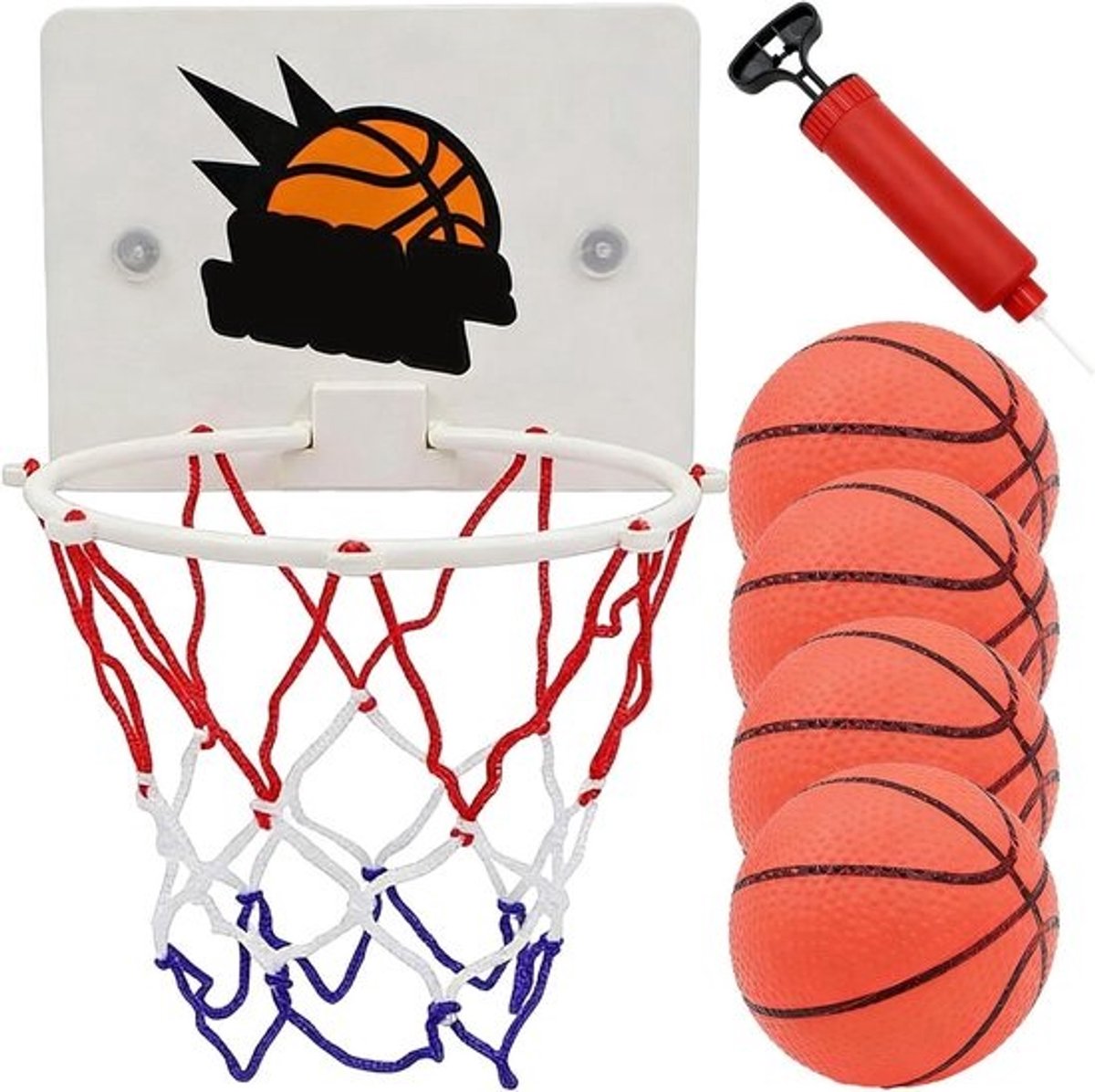 Kinder Basketbalring - Mini Basketbalspel - Binnen Spelen - Zuignap Bevestiging - 194 x 182 cm - Niet gespecificeerd