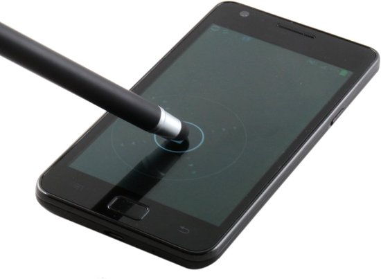 Stylus Pen voor Smartphone/Phablet/Tablet Stylus en Balpen Touch Pen - zwart/zilver — afbeelding 3