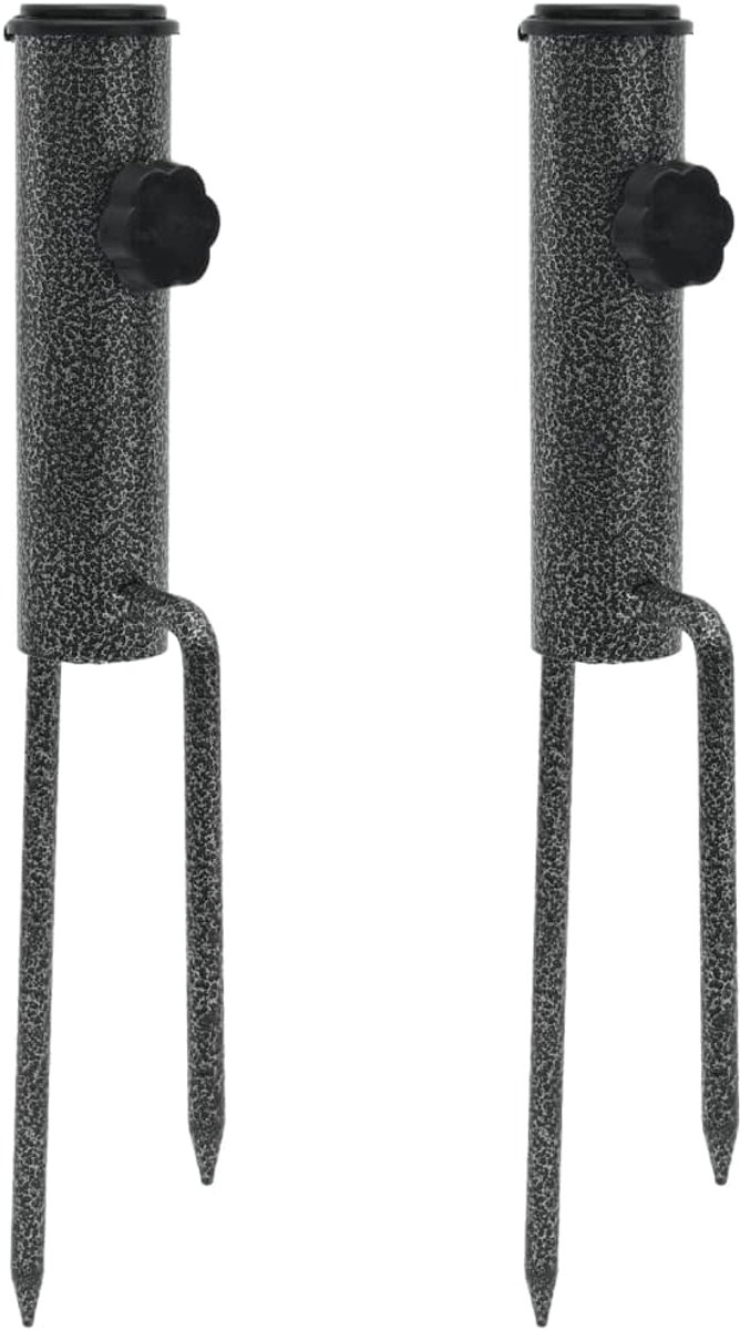 Parasolstandaard 2 STK. grondanker voor tuin, 9x35 cm