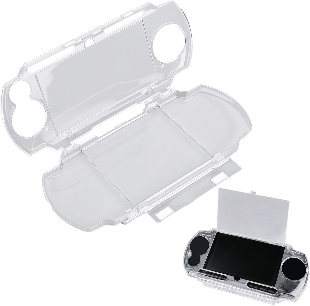 Harde Beschermhoes voor PSP 2000/3000, Volledige Bescherming Tegen Krassen en Vingerafdrukken Universele Transparante Hoes voor Gameconsoles