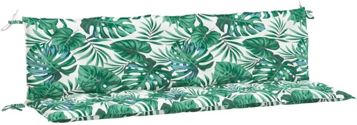 Tuinbankkussens 2 STK. Bladpatroon 180x50x7cm Oxford-stof met holle vezelvulling voor zitcomfort, antislip door koorden voor tuin- en terrasmeubels