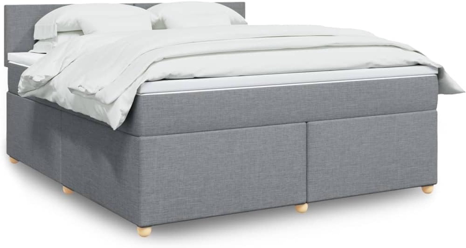Pocketveringmatras boxspringbed lichtgrijs 180x200 cm