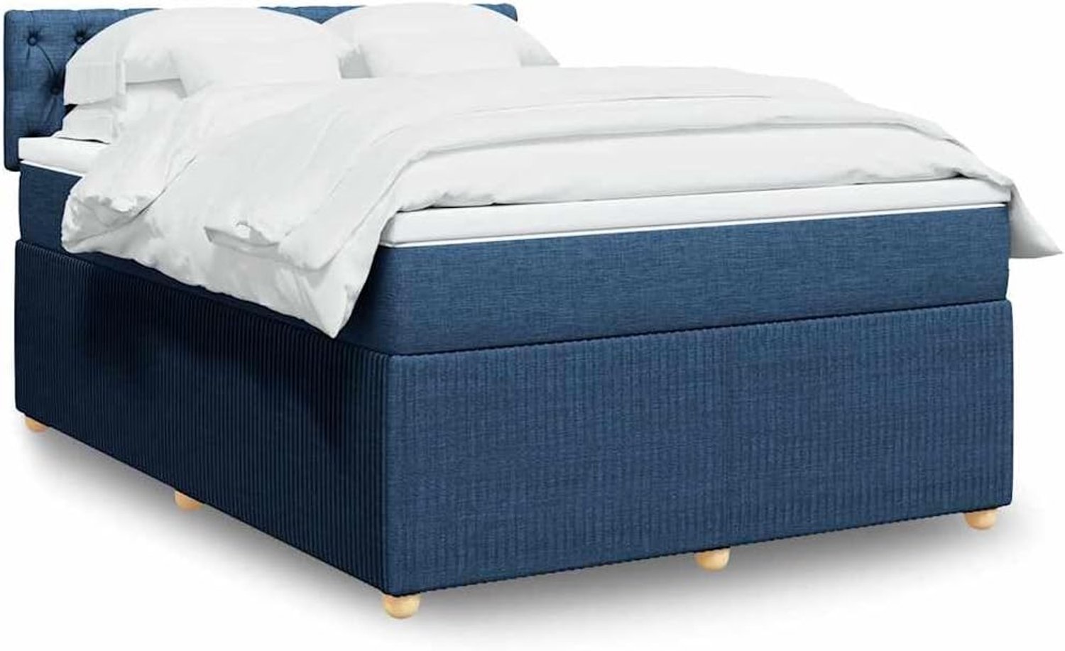 Boxspringbed pocketvering Blauw 140x200 cm