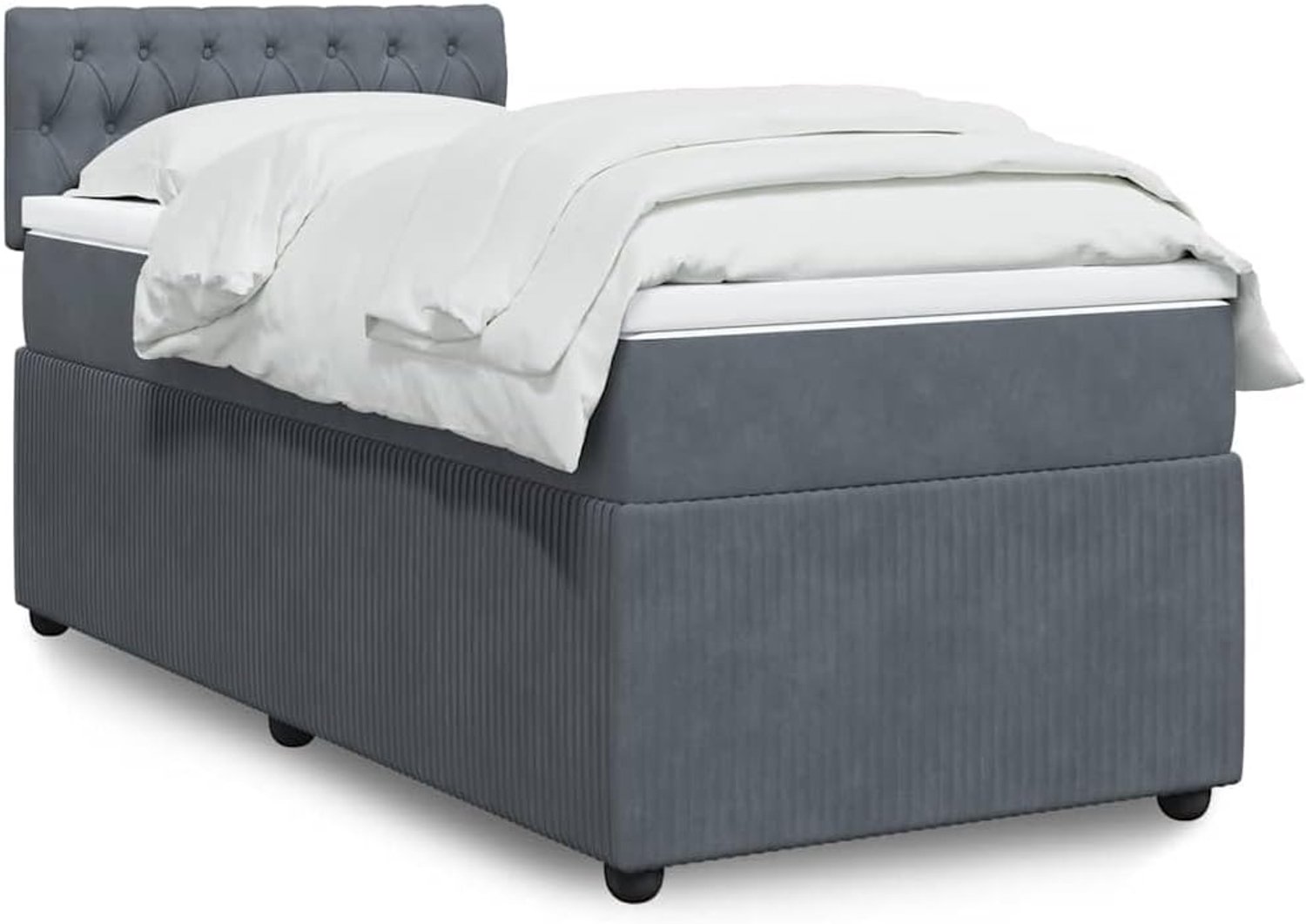 Pocketveringmatras boxspringbed donkergrijs 90x190 cm
