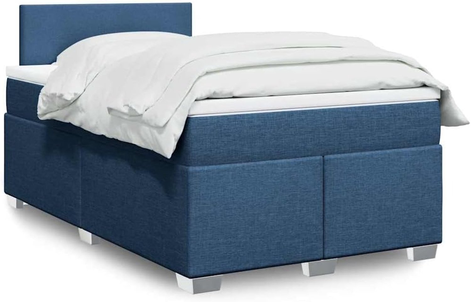 Pocketvering boxspringbed blauw 120x190 cm