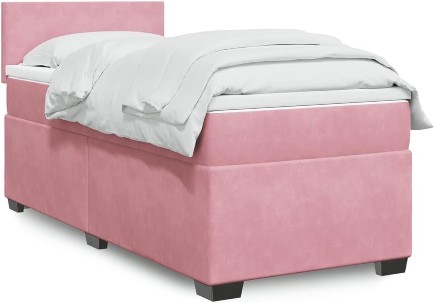 Boxspringbed pocketveringmatras 90x200 cm roze