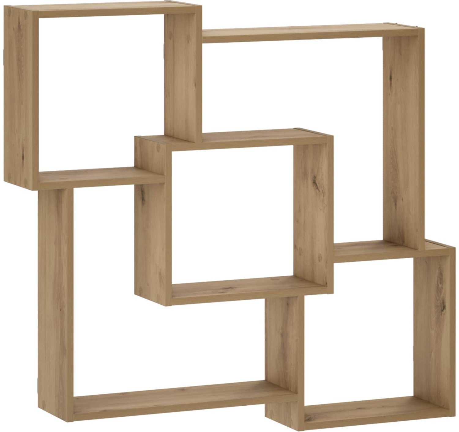 vidaXL Wandplank - Artisanaal - eiken - 98 - x - 17 - x - 91 - cm - Bewerkt - hout Artisanaal eiken