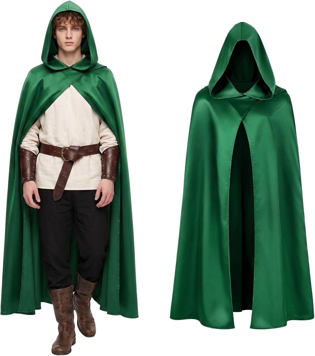 Kostuum mantel met capuchon mannen renaissance capuchon