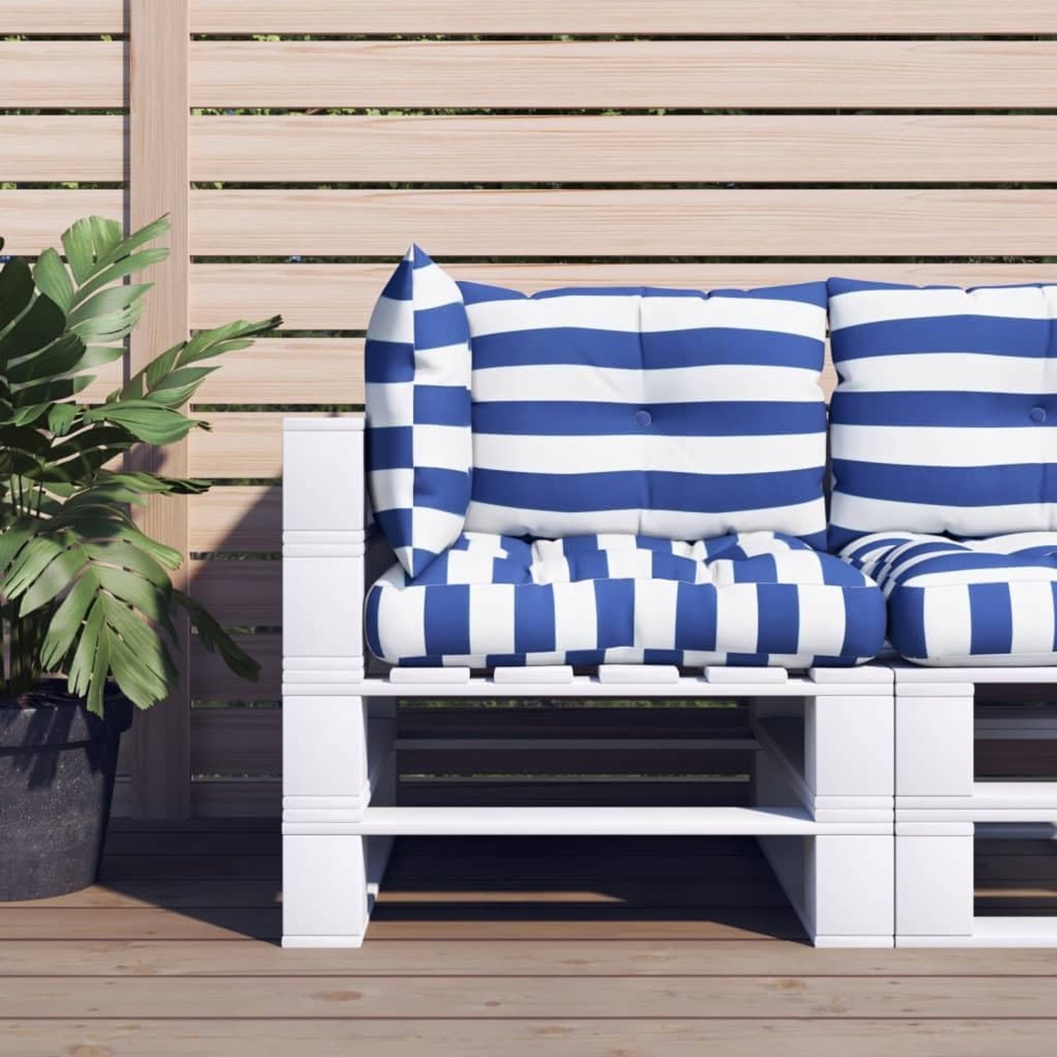 3 STK. Blauw Wit Gestreept Oxford Stof
